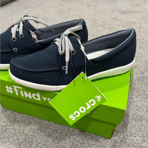 ✨NWT✨ CROCS Women’s Walt II Canvas Skimmer Shoes - Picture 3 of 10